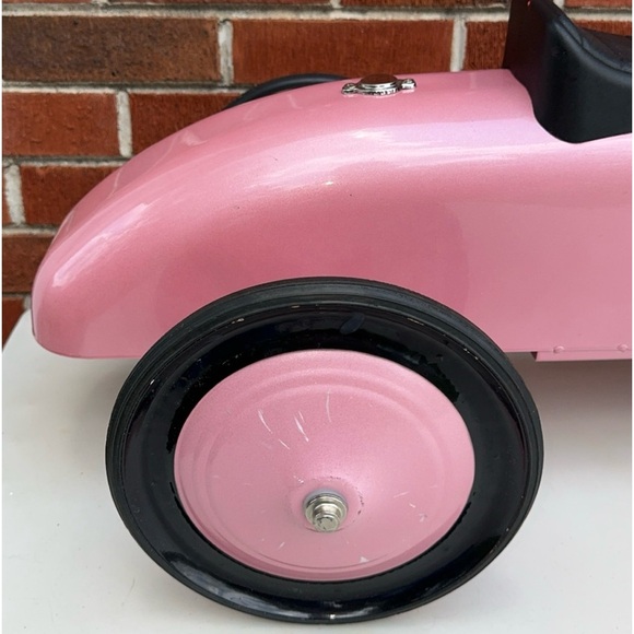 PBK POTTERY BARN Pink Kids Toy Ride On Pedal Car Speedster Racer EUC - Picture 8 of 8